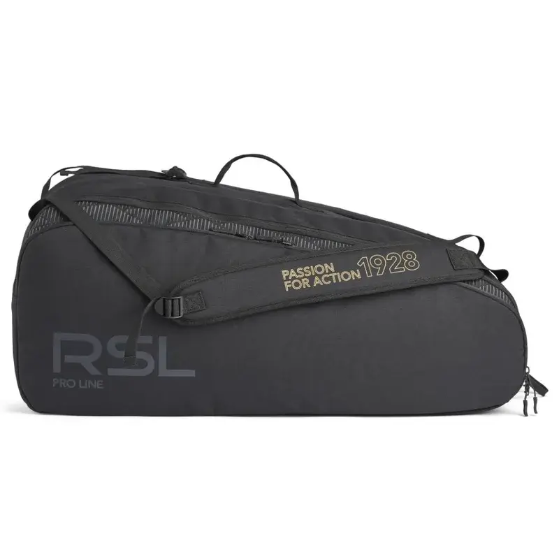 RSL Pro Line Ketchertaske x6 i sort – badmintontaske med thermorum hos Racketlife