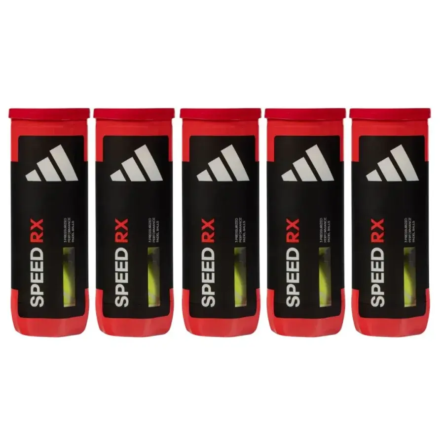 5 rør Adidas RX Speed Padelbolde – padelbolde hos Padellife