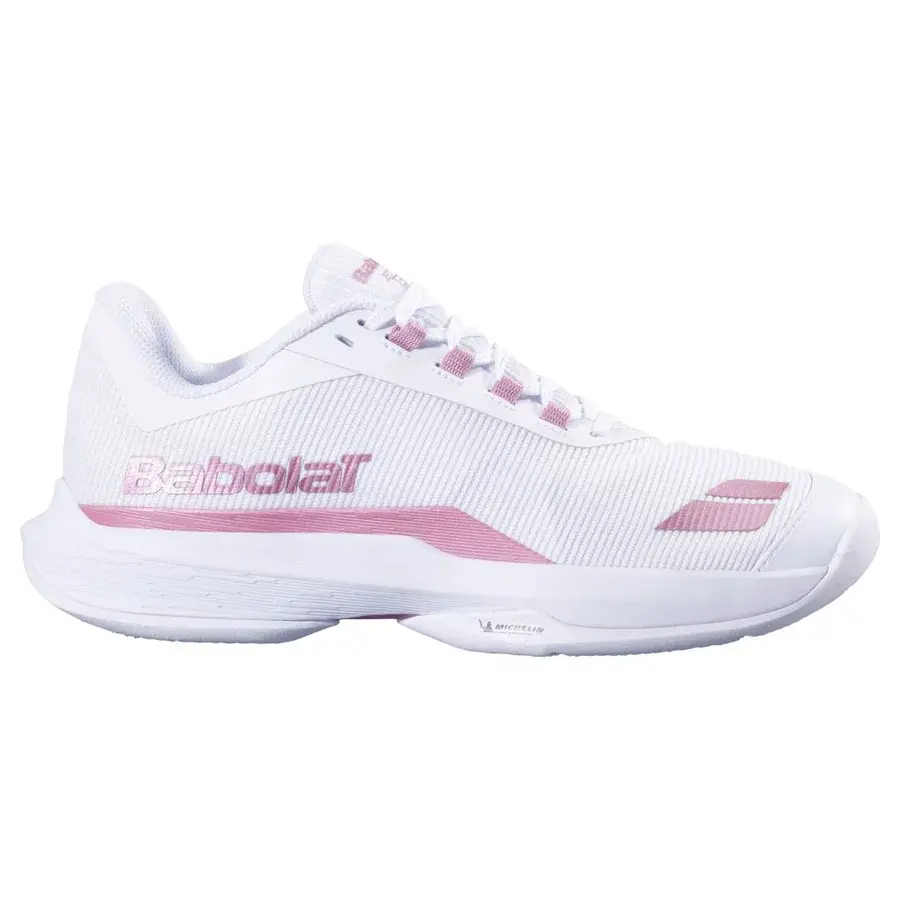 Babolat Jet Tere 2 Clay Women White/Golden Pink – tennissko hos Tennisshoppen.dk