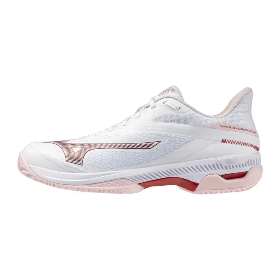 Mizuno Wave Exceed Court CC Women (White/Pinkesque/Barbados Cherry) - 41 – ketchersko hos Padellife
