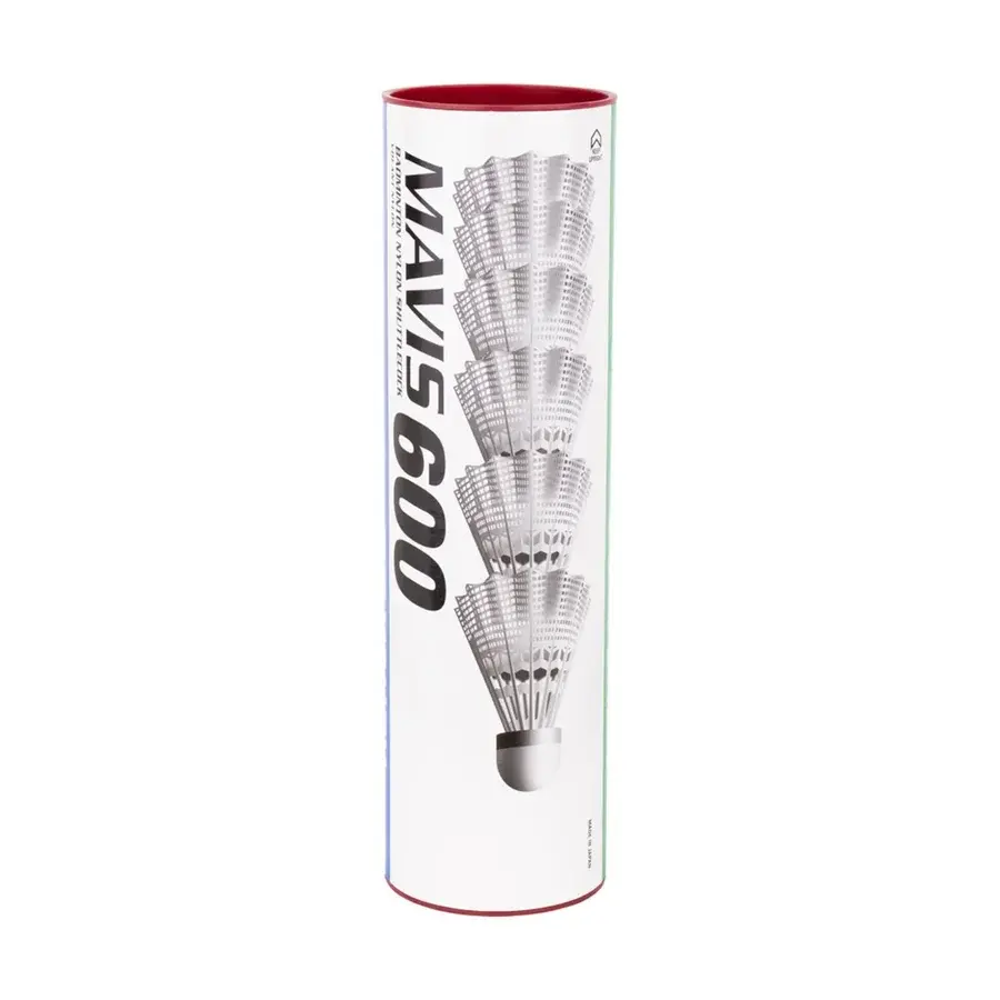 Yonex Mavis 600 Hvid 6 stk. – fjerbolde hos Badmintonshoppen.dk